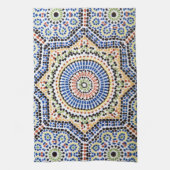 Traditioneel Portugees Azulejo Tile Pattern Theedoek (Verticaal)