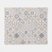 Traditioneel Portugees en Spaans Boho ornament Fleece Deken (Voorkant (Horizontaal))