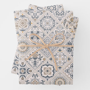 Traditioneel Portugees en Spaans Boho ornament Inpakpapier Vel