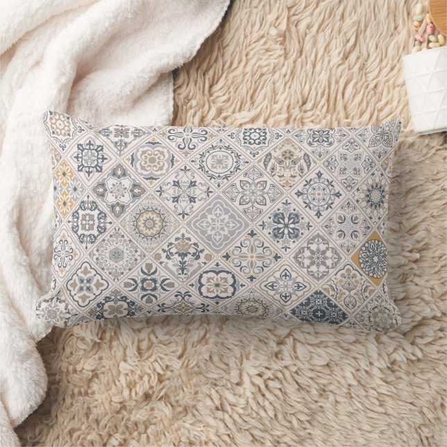Traditioneel Portugees en Spaans Boho ornament Kussen (Deken)