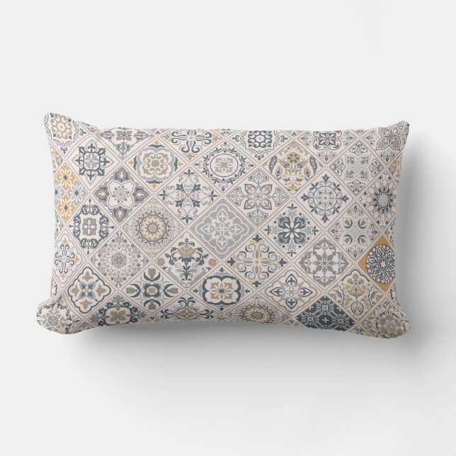 Traditioneel Portugees en Spaans Boho ornament Kussen (Voorkant)