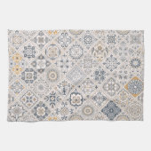 Traditioneel Portugees en Spaans Boho ornament Theedoek (Horizontaal)