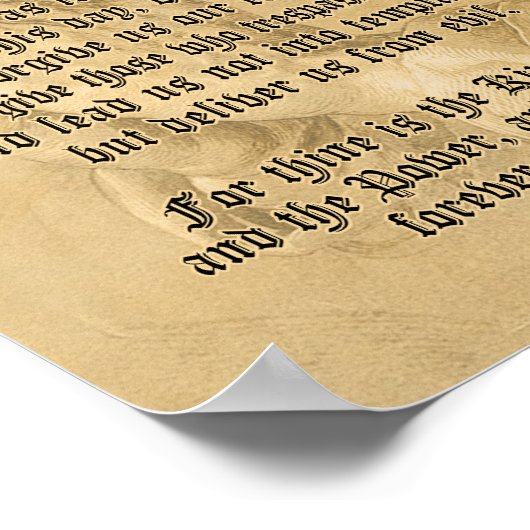 Traditioneel Poster van het gebed van de Heer (Mat (Hoek)