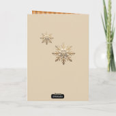 Traditioneel Prettig Kerstfeest Antiek Warm Goud Kaart (Achterkant)