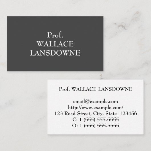 , traditioneel, professioneel Visitekaartje (Voorkant / Achterkant)