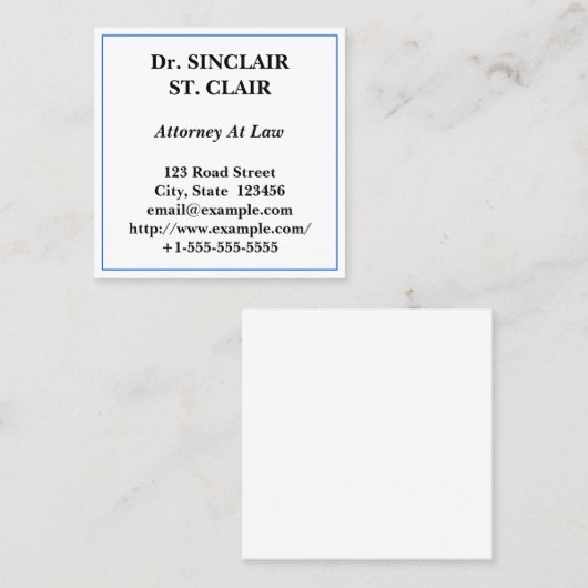 Traditioneel professioneel Visitekaartje (Voorkant / Achterkant)