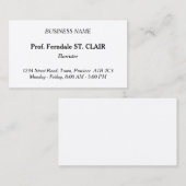 Traditioneel professioneel Visitekaartje (Voorkant / Achterkant)