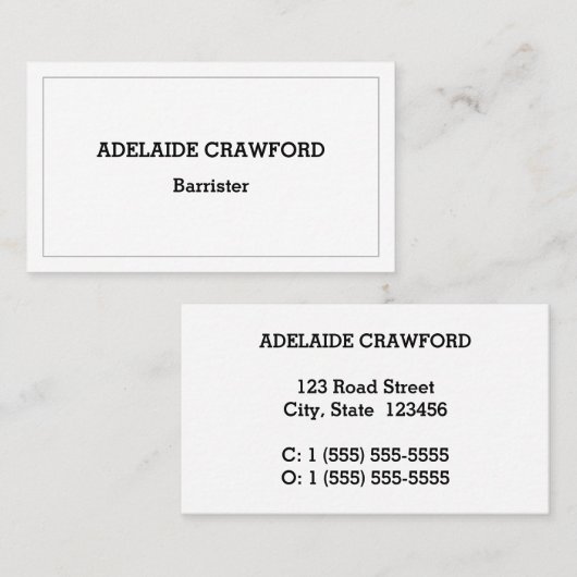 Traditioneel, , professioneel Visitekaartje (Voorkant / Achterkant)