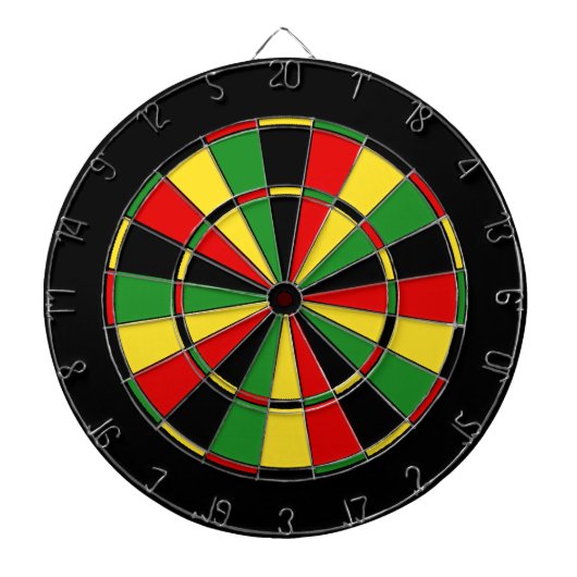 Traditioneel Rasta-dartboard Dartbord (Voorkant)