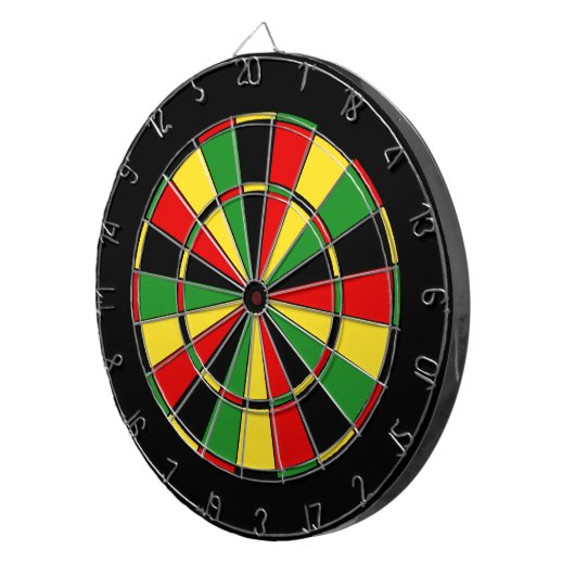 Traditioneel Rasta-dartboard Dartbord (Voorkant Rechts)