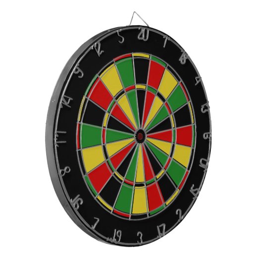 Traditioneel Rasta-dartboard Dartbord (Voorkant Links)