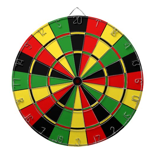 Traditioneel Rasta-dartboard Dartbord (Voorkant)