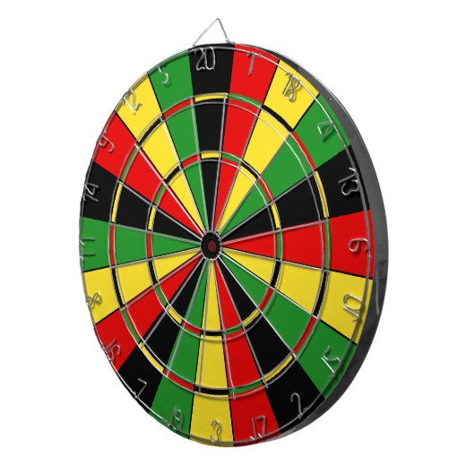 Traditioneel Rasta-dartboard Dartbord (Voorkant Rechts)