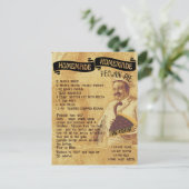 Traditioneel recept voor pecanpastaart op vakantie briefkaart (Staand voorkant)