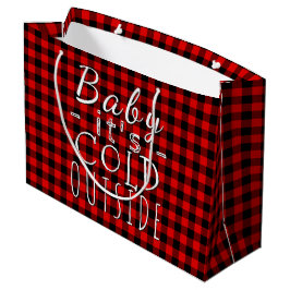 Traditioneel Red Black Country Check Pset Pattern Large Cadeautasje