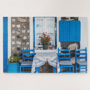 Traditioneel restaurant Oia Santorini Griekenland Legpuzzel