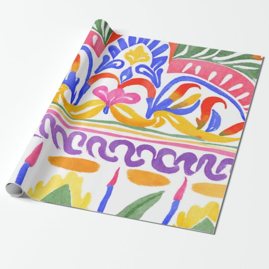 traditioneel Roemeens decor Cadeaupapier (Uitgerold)