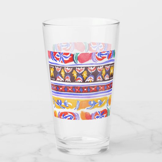 traditioneel Roemeens decor Glas (Achterkant)