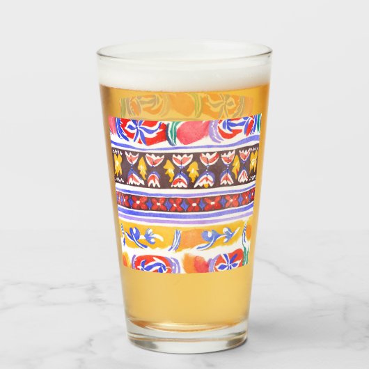 traditioneel Roemeens decor Glas (Voorkant gevuld)