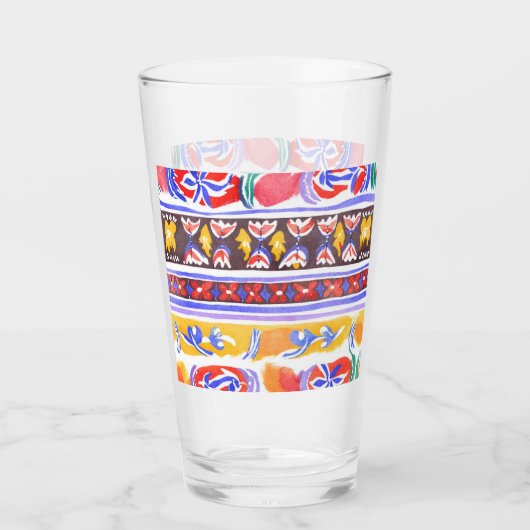 traditioneel Roemeens decor Glas (Voorkant)