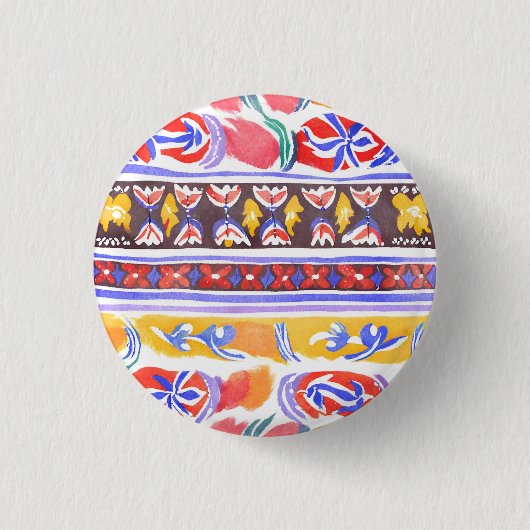 traditioneel Roemeens decor Ronde Button 3,2 Cm (Voorkant)