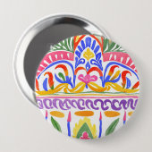 traditioneel Roemeens decor Ronde Button 4,0 Cm (Voorkant /achterkant)