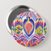 traditioneel Roemeens decor Ronde Button 4,0 Cm (Voorkant /achterkant)
