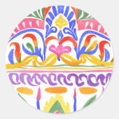 traditioneel Roemeens decor Ronde Sticker (Voorkant)