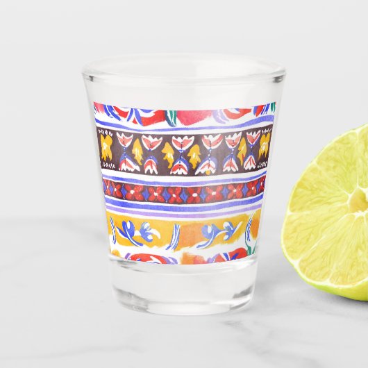 traditioneel Roemeens decor Shot Glas (Voorkant)