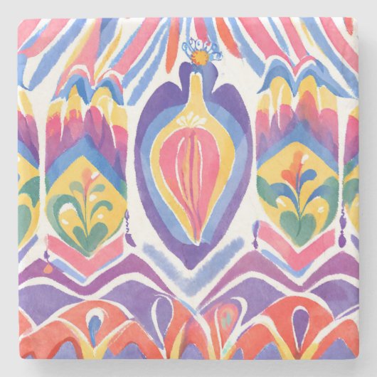 traditioneel Roemeens decor Stenen Onderzetter (Voorkant)