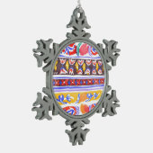traditioneel Roemeens decor Tin Sneeuwvlok Ornament (Links)
