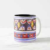 traditioneel Roemeens decor Tweekleurige Koffiemok (Voorkant rechts)