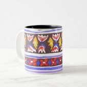 traditioneel Roemeens decor Tweekleurige Koffiemok (Voorkant links)