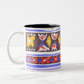 traditioneel Roemeens decor Tweekleurige Koffiemok (Links)
