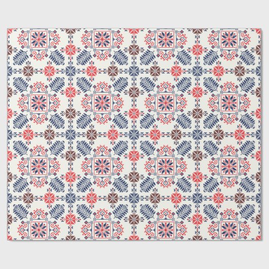 Traditioneel Roemeens patroon Cadeaupapier (Vlak)