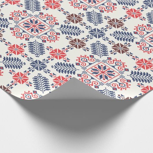 Traditioneel Roemeens patroon Cadeaupapier (Hoek)