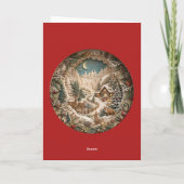 Traditioneel rood 3D-papierknip Kerstmis Kaart (Achterkant)