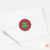 Traditioneel rood aangepaste Kerst sticker (Envelop)