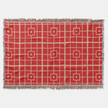 Traditioneel rood en goud Chinees geometrisch patr