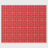 Traditioneel rood en goudChinees geometrisch patro Cadeaupapier (Vlak)