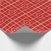 Traditioneel rood en goudChinees geometrisch patro Cadeaupapier (Hoek)