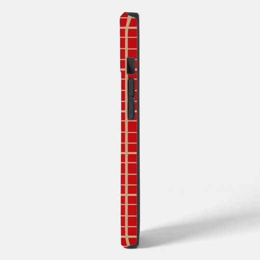 Traditioneel rood en goudChinees geometrisch patro Case-Mate iPhone Case (Achterkant / Links)