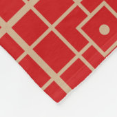 Traditioneel rood en goudChinees geometrisch patro Fleece Deken (Hoek)