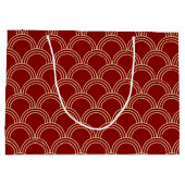 Traditioneel rood- en goudpatroon groot cadeauzakje (Achterkant)