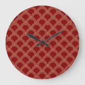 Traditioneel rood- en goudpatroon grote klok (Voorkant)