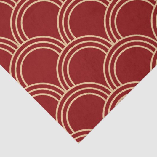 Traditioneel rood- en goudpatroon tissuepapier (Detail)