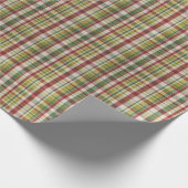 Traditioneel rood en groen geplakt kerstpapier cadeaupapier (Hoek)