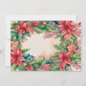 Traditioneel rood en groen kerstfeest kaart (Achterkant)