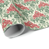 Traditioneel rood en groen kerstmasker cadeaupapier (Rol Hoek)