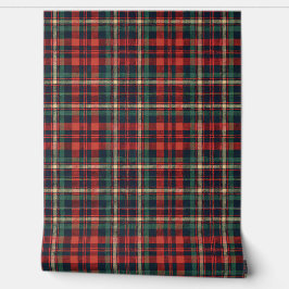Traditioneel rood en groen Schotse tartan geruite Behang